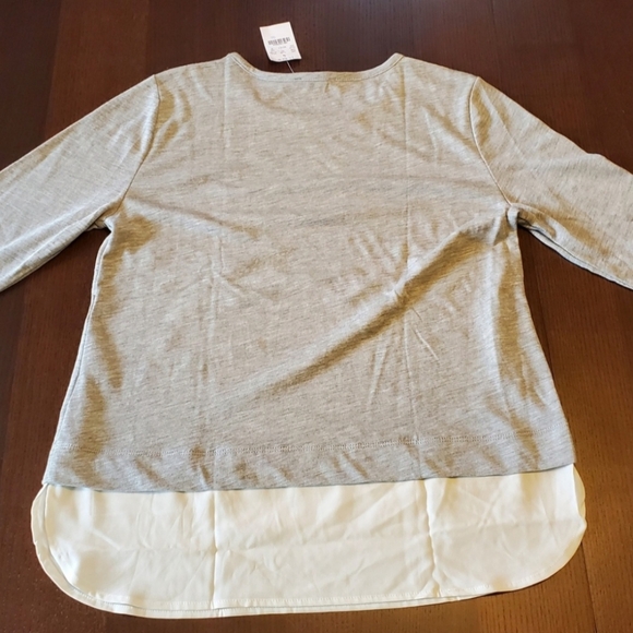 ✨️🍂✨️🍁✨️ J. CREW Mercantile. SIZE M women. Grey w/ cream hem. FALL - Picture 5 of 7